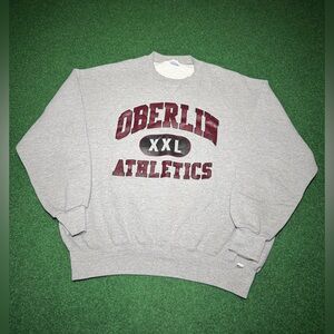 Oberlin College Athletics Russell Vtg 90s XXL 25x28 Boxy Crewneck Sweatshirt